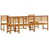 vidaXL Garten Bistro Set 6 pcs Braun Akazie Massivholz