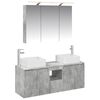 vidaXL Badezimmerschrank-Set 4 stk. Betongrau Holzwerkstoff
