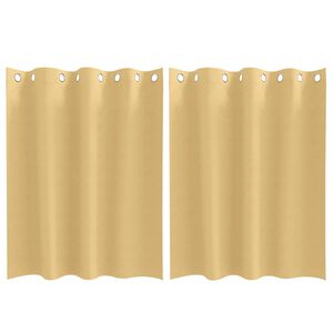 vidaXL Verdunkelungs-Vorh&auml;nge mit Ringen 2 stk. Beige 140 x 140 cm