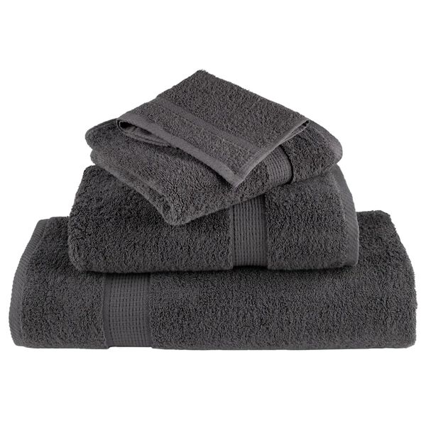 vidaXL Premium Handt&uuml;cher SOLUND 10 Stk. Anthrazit 100x200 cm 600 g/m&sup2;