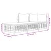 vidaXL 3-tlg. Garten-Lounge-Set mit Kissen Anthrazit Poly Rattan