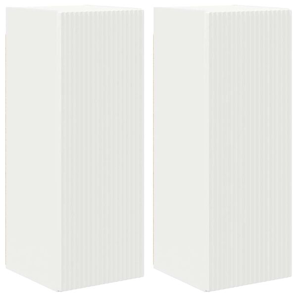 vidaXL TV-Wandschrank 2 pcs Wei&szlig; 30 x 31 x 80 cm Holzwerkstoff