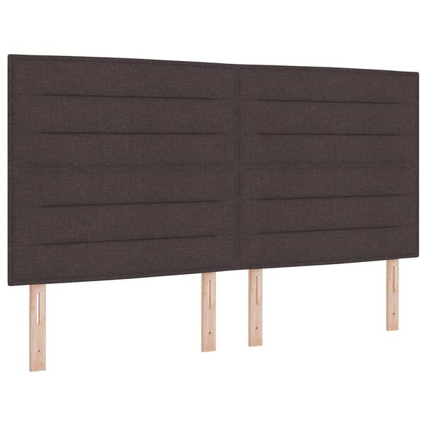 vidaXL Boxspringbett mit Matratze Dunkelbraun 180 x 200 cm Stoff