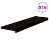 vidaXL Treppenstufen 16 Stk. Braun-Schwarz 90x25x2 cm Massivholz Eiche