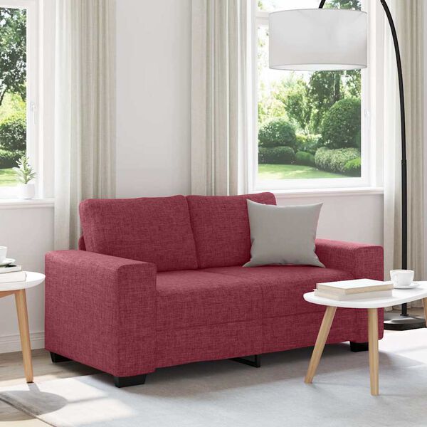 vidaXL 2-Sitzer-Sofa Weinrot 120 cm Stoff