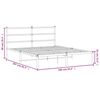 vidaXL Bettgestell mit Kopfteil Metall Schwarz 160x200 cm