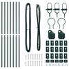 vidaXL Zaunpfosten 7 pcs Gr&uuml;n Stahl