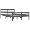 vidaXL Massivholzbett Grau 150x200 cm