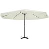 vidaXL Sonnenschirm Wei&szlig; Aluminium 500 cm