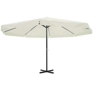 vidaXL Sonnenschirm Wei&szlig; Aluminium 500 cm