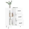 vidaXL Sideboard Hochglanz-Wei&szlig; 69,5x34x90 cm Holzwerkstoff