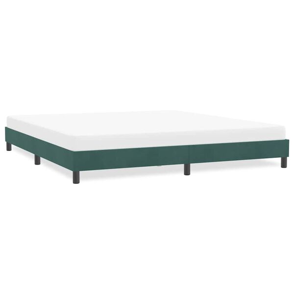 vidaXL Bettgestell ohne Matratze Dunkelgr&uuml;n 180x210 cm Samt
