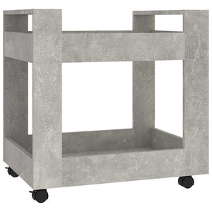 vidaXL B&uuml;rowagen Betongrau 60x45x60 cm Holzwerkstoff