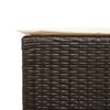 vidaXL 3-tlg. Gartenbar-Set mit Kissen Braun Poly Rattan