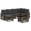vidaXL Gartensofa-set 7 stk. Grau und Dunkelgrau Poly-Rattan