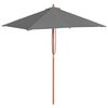 vidaXL Sonnenschirm mit Holz-Mast 150x200 cm Anthrazit