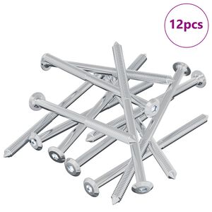 vidaXL Schraube 12 pcs Silber M6 x 100 mm Stahl