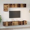 vidaXL TV-Schrankset Wandmontiert 5 pcs Altholz Holzwerkstoff