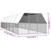 vidaXL H&uuml;hnerk&auml;fig 3x12x2 m Verzinkter Stahl