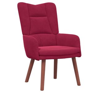 vidaXL Sessel Weinrot 63 x 67 x 94 cm Samt