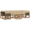 vidaXL Outdoor-Sofagarnitur mit Kissen 8 pcs Natur und Beige