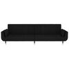 vidaXL Schlafsofa 2-Sitzer mit 2 Kissen Schwarz Samt
