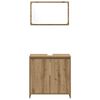vidaXL 2-tlg. Badm&ouml;bel-Set Artisan-Eiche Holzwerkstoff