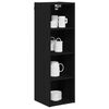 vidaXL H&auml;ngeschrank Schwarz Eichen-Optik 30 x 29,5 x 100 cm