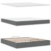 vidaXL Ottoman-Bett mit Matratze & LEDs Dunkelgrau 160x200 cm Stoff