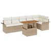 vidaXL Gartensofa-set 7 stk. Beige und Creme Poly-Rattan
