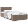 vidaXL Stauraumbett Hydraulisch Taupe Stoff 90&times;200 cm