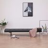 vidaXL Schlafsofa mit zwei Kissen Dunkelgrau Polyester