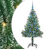 vidaXL K&uuml;nstlicher Weihnachtsbaum beschneit mit LED Licht 150 cm