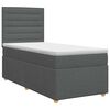 vidaXL Boxspringbett mit Matratze Dunkelgrau 100 x 200 cm Stoff