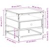 vidaXL Couchtisch mit Glasplatte Schwarz 50x50x45 cm Stahl