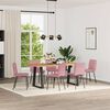 vidaXL Esszimmerst&uuml;hle 6 Stk. Rosa Samt