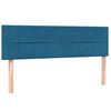 vidaXL Boxspringbett mit Matratze Dunkelblau 160x220 cm Samt