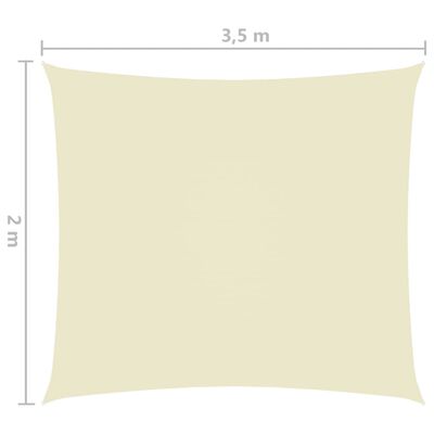 vidaXL Sonnensegel Oxford-Gewebe Rechteckig 2x3,5 m Creme