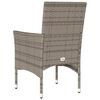 vidaXL Gartenst&uuml;hle mit Kissen 2 Stk. Grau Poly Rattan