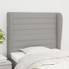 vidaXL Kopfteil mit Ohren Hellgrau 93x23x118/128 cm Stoff