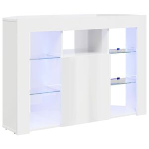 vidaXL Eck-LED-TV-Schrank 100x40x68cm Hochglanz Wei&szlig; Holzwerkstoff