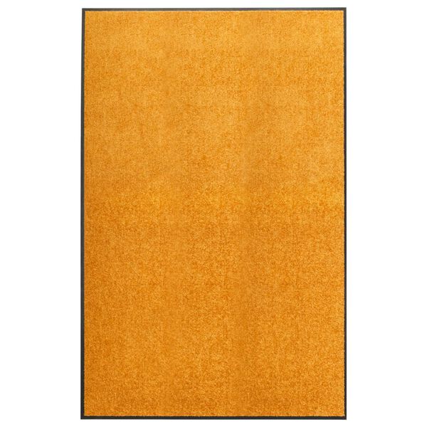 vidaXL Fu&szlig;matte Waschbar Orange 120x180 cm