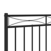 vidaXL Kopfteil Metall Schwarz 180 cm