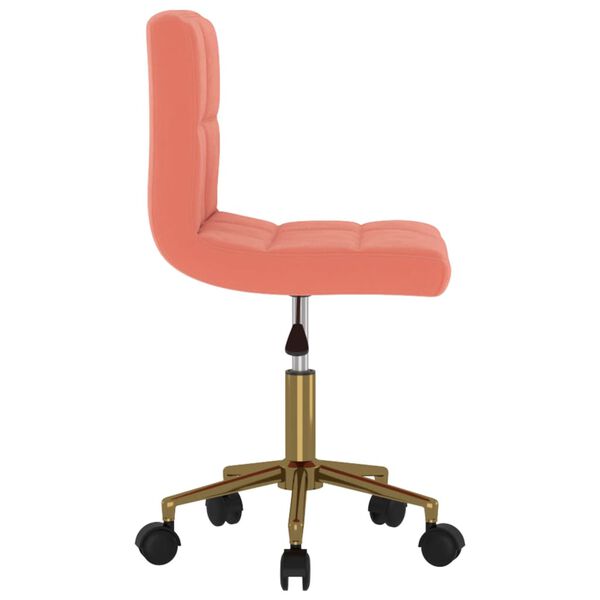 vidaXL Esszimmerstuhl Drehbar Rosa Samt