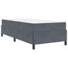 vidaXL Bettrahmen mit Matratze Dunkelgrau 90 x 200 cm Stoff