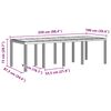 vidaXL Garten Essgruppe 9 pcs Hellgrau Polt Rattan