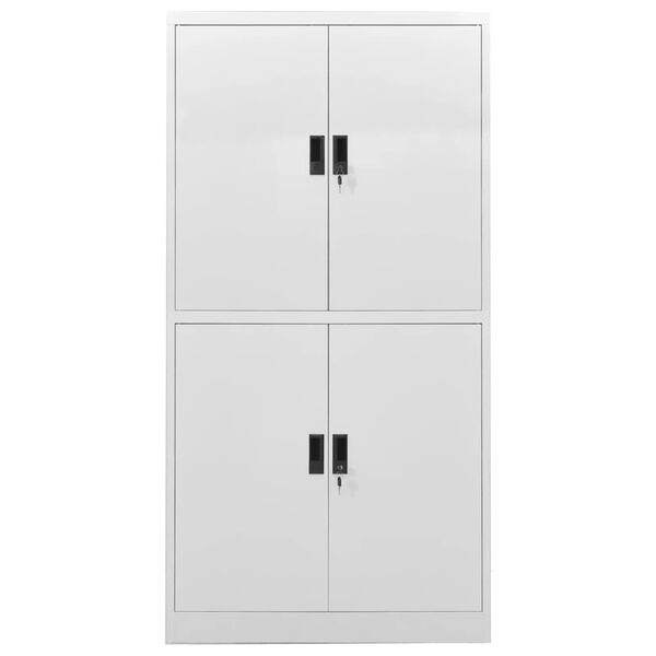 vidaXL B&uuml;roschrank Hellgrau 90x40x180 cm Stahl