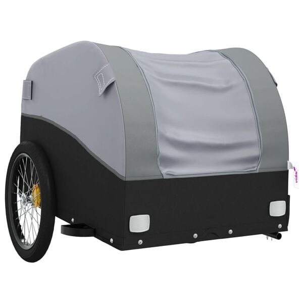 vidaXL Fahrradanh&auml;nger Schwarz und Grau 45 kg Eisen