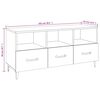 vidaXL TV-Schrank Hochglanz-Wei&szlig; 102x35x50 cm Holzwerkstoff