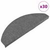 vidaXL Stufenmatten Selbstklebend 30 Stk. Grau 65x22,5x3,5 cm